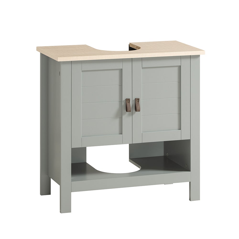 SoBuy Szafka pod umywalkę z 2 drzwiczkami Jasnoszary 60x30x60cm BZR69-II-HG