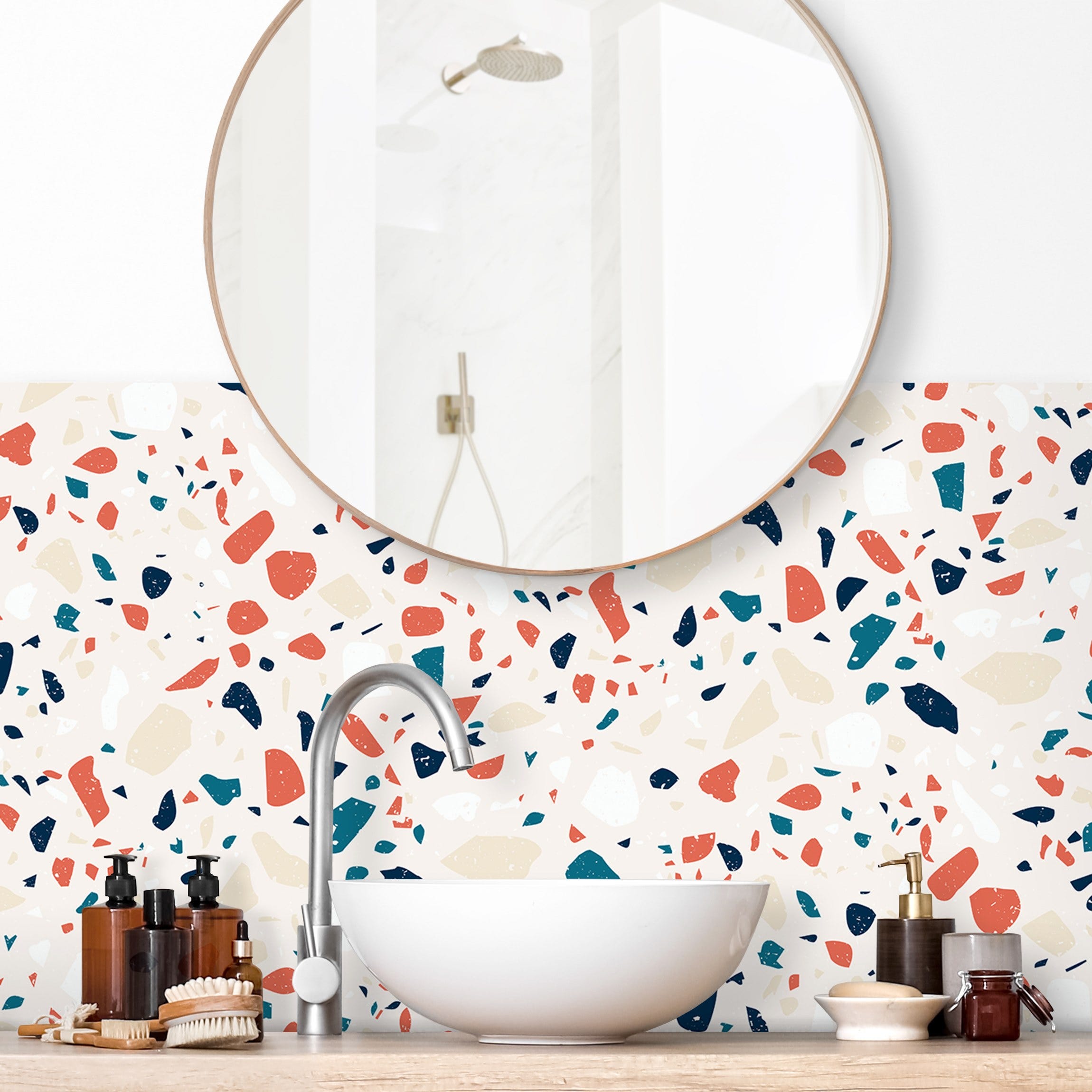 Pared Patterns Revestimiento de pared para baño - Detailed Terrazzo Pattern Turin 300 ...