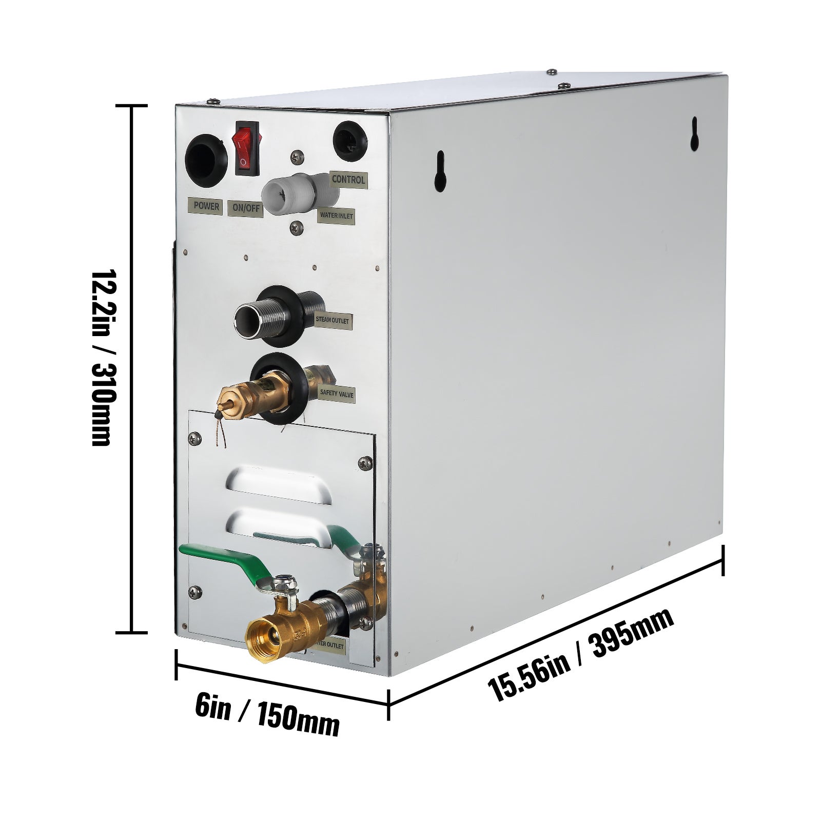 Générateur de vapeur 6 kW sauna,SucceBuy douche,spa à domicile,bain,luxe,220V,inox,blanc - 2