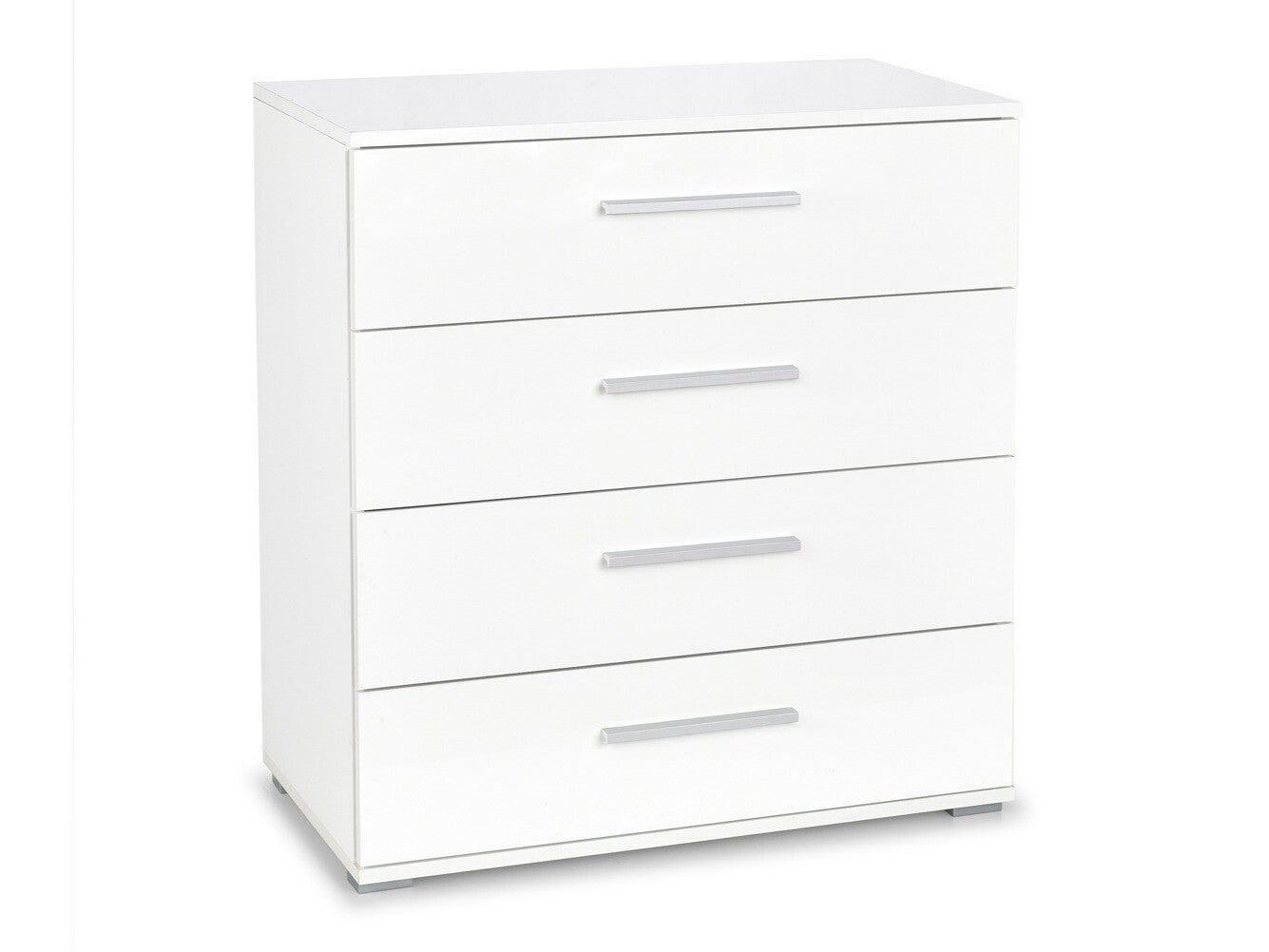 Schildmeyer Trient Cassettiera 2 Cassetti Bianco Opaco - 38x35x84 Cm, Legno Derivato Con Ripiano E Asta - 3