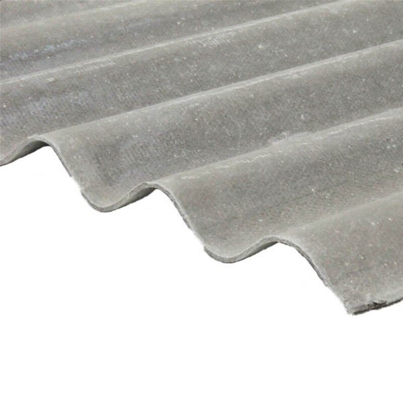 Plaque fibrociment sans amiante Gris, l 92cm, L