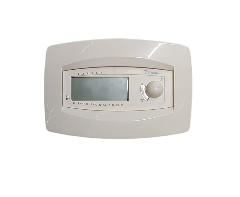 Chronothermostat Mural Tactile Hebdomadaire Finder 1C7190030007 - Blanc - Programmation Guidée