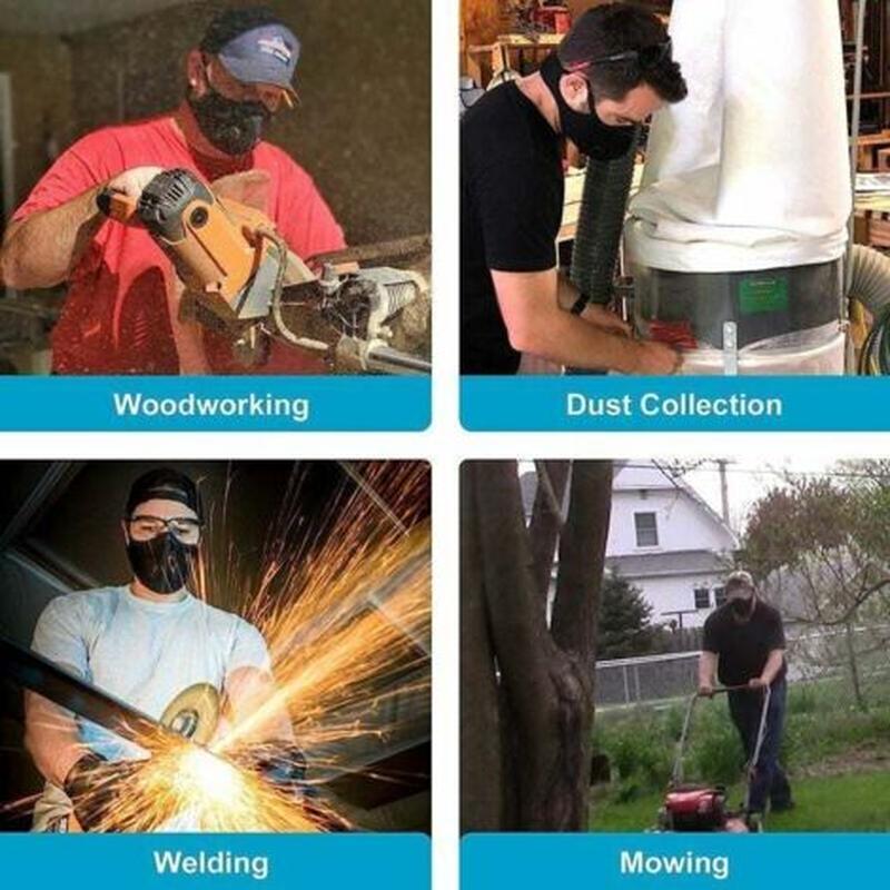 Masque anti-poussière - Protection menuiserie/ponçage/peinture - Chantiers/jardinage - Respiration confortable - Artisans et jardiniers - 2