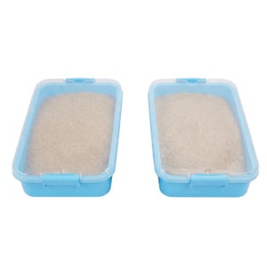 Bac à Sable Relaxdays Avec Couvercle – Lot De 2, 38x25x8 Cm, Pour Sable Cinétique Ou Pâte à Modeler, Intérieur/extérieur