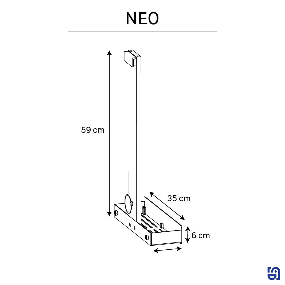 Conjunto de duche SENSEA - Coluna de duche com torneira termostática e prateleira suspensa para duche - Preto - Studio / Neo - 7