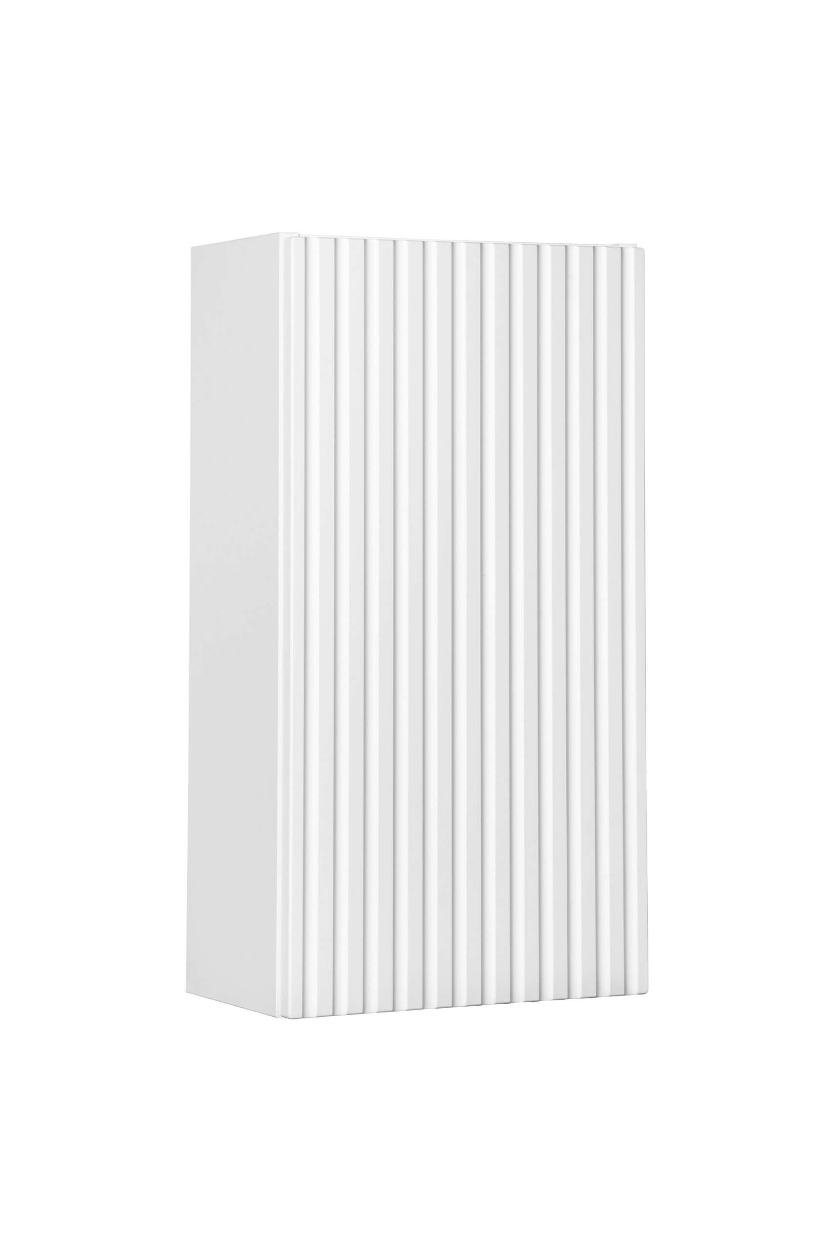 Słupek łazienkowy NOVA 30 cm biały ryflowany front wiszący 1 drzwi