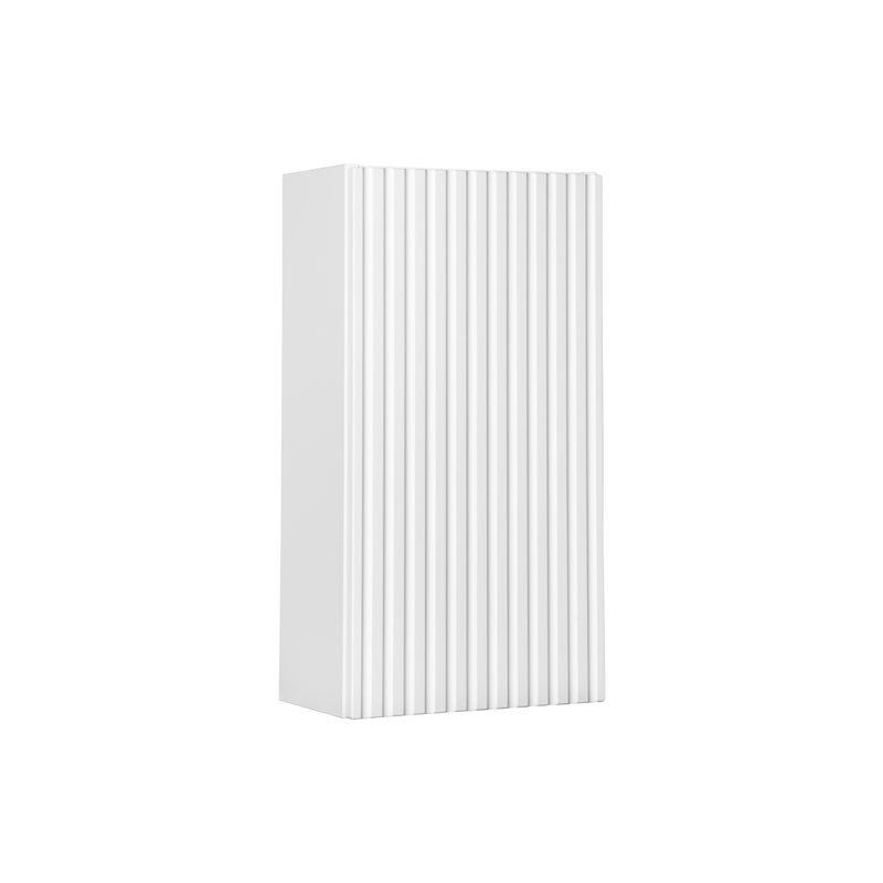 Słupek łazienkowy NOVA 30 cm biały ryflowany front wiszący 1 drzwi