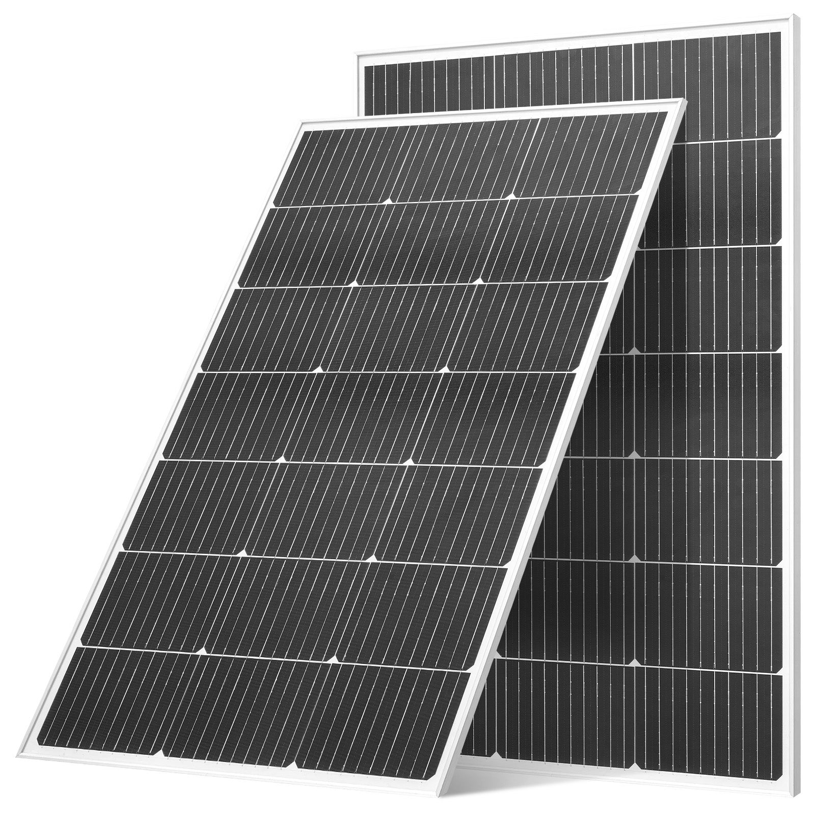 Zestaw paneli solarnych VEVOR 2 x 100W monokrystaliczne IP65 rama aluminiowa do kampera lodzi