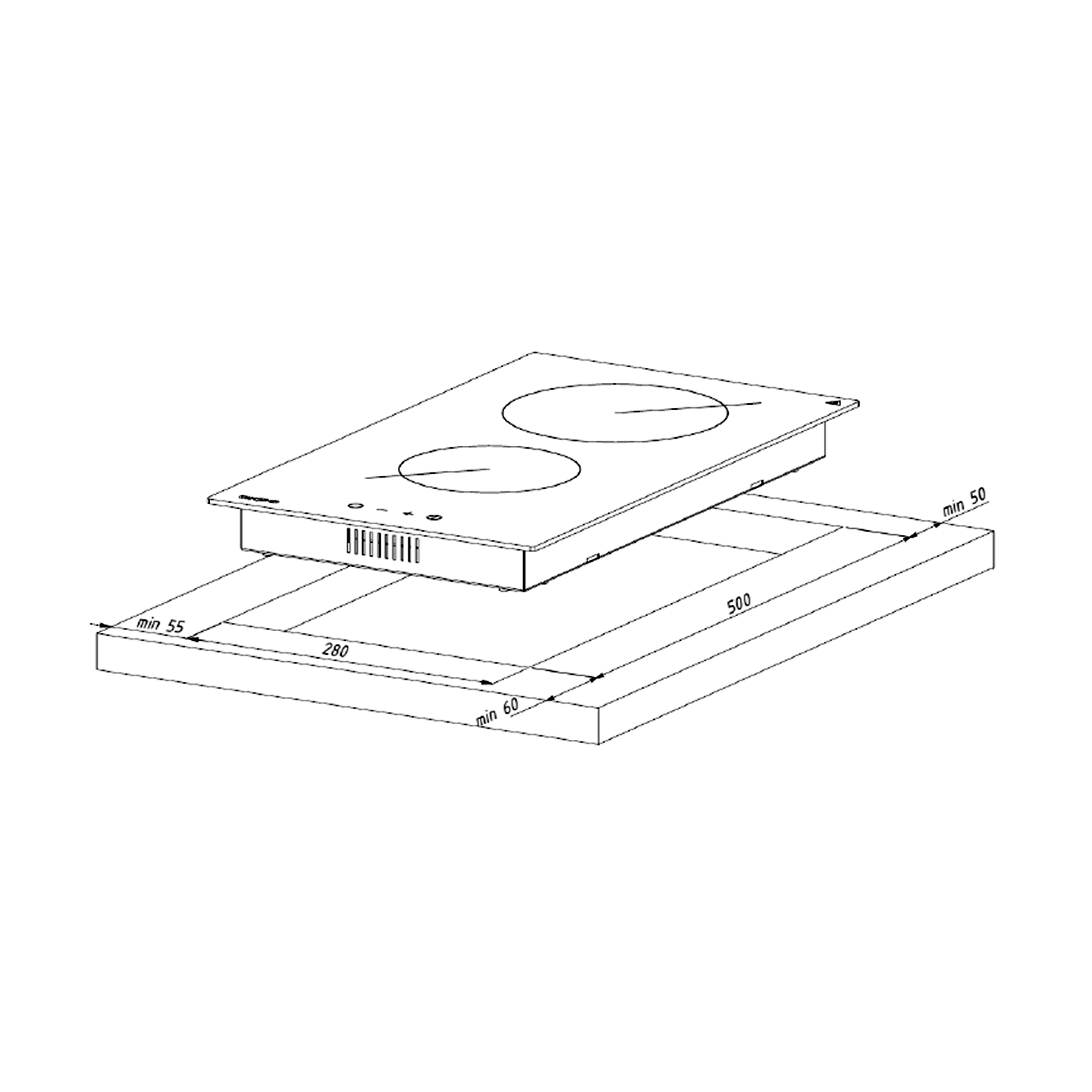 Placa cerâmica AKPO PKA 30 601 preta - 2