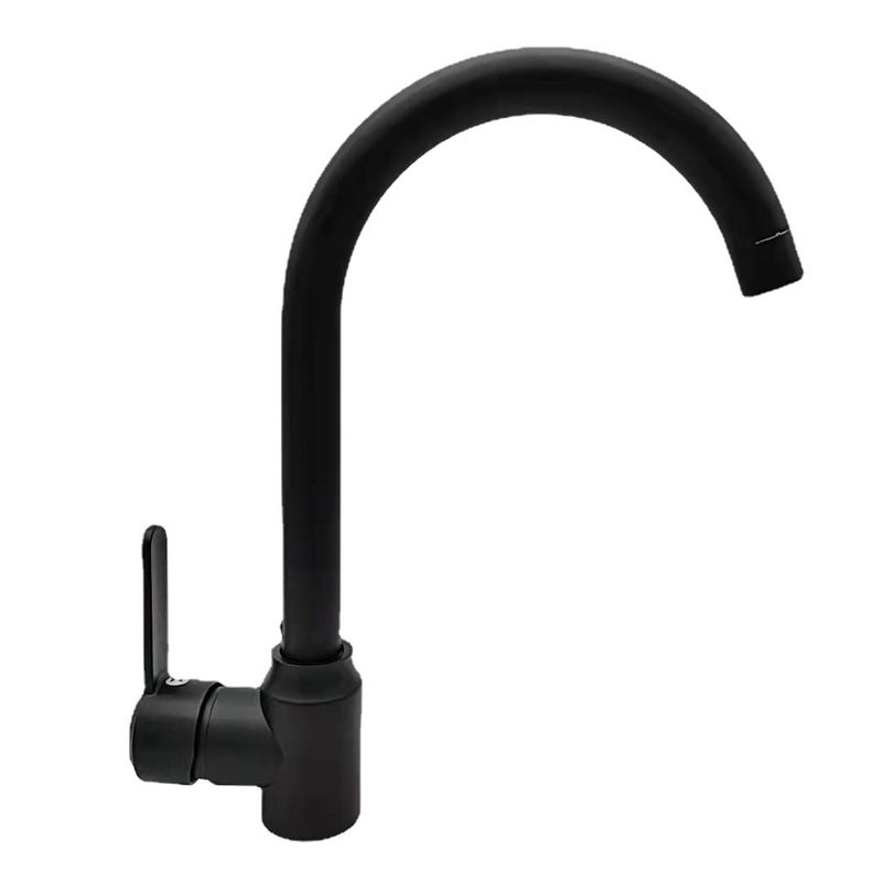 Kran do łazienki, obrotowy kran do umywalki, bateria umywalkowa z wysoką wylewką, czarny