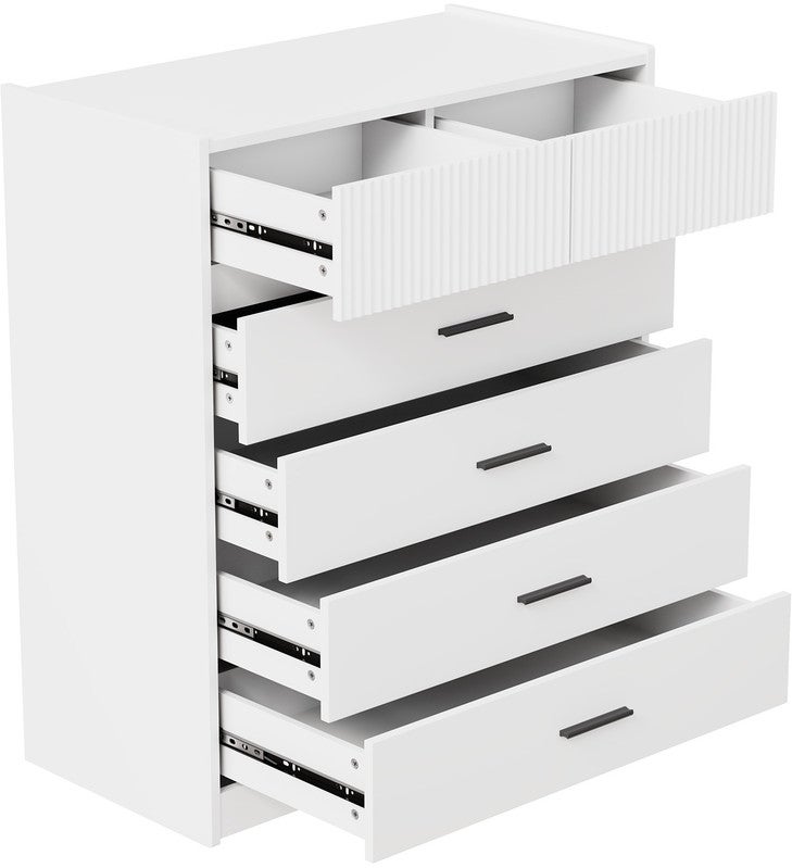 HOMAVO Commode 74 x 90 cm – Meuble de Rangement avec 6 Tiroirs Spacieux et Surface Facile à Nettoyer - 7