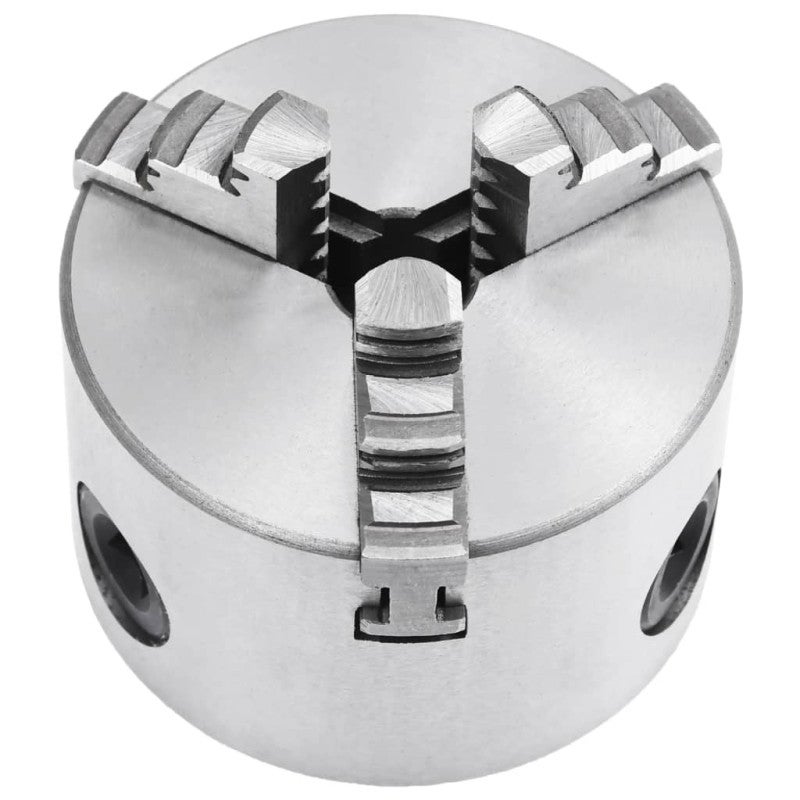 vidaXL Bucha de torno autocentrante com 3 grampos 80 mm aço - 3