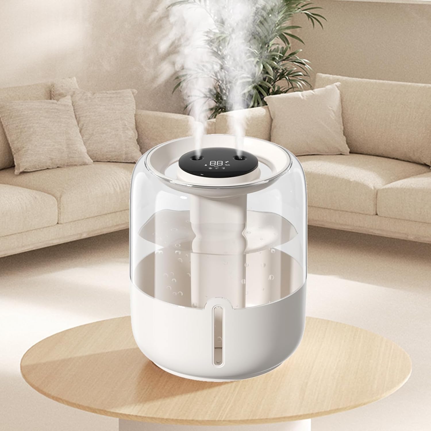 Humidificateur De Chambre à Coucher - Humidificateur à Brume Froide Avec Double Buse, 3 Vitesses Et Veilleuse Beige 98767587 Humidificateur De Chambre à Coucher - Humidificateur à Brume Froide Avec Double Buse, 3 Vitesses Et Veilleuse Beige 98767587