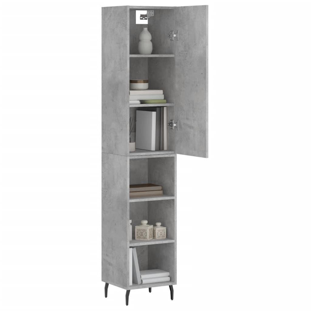 Credenza alta Grigio cemento 34,5x34x180 cm MDF - 3