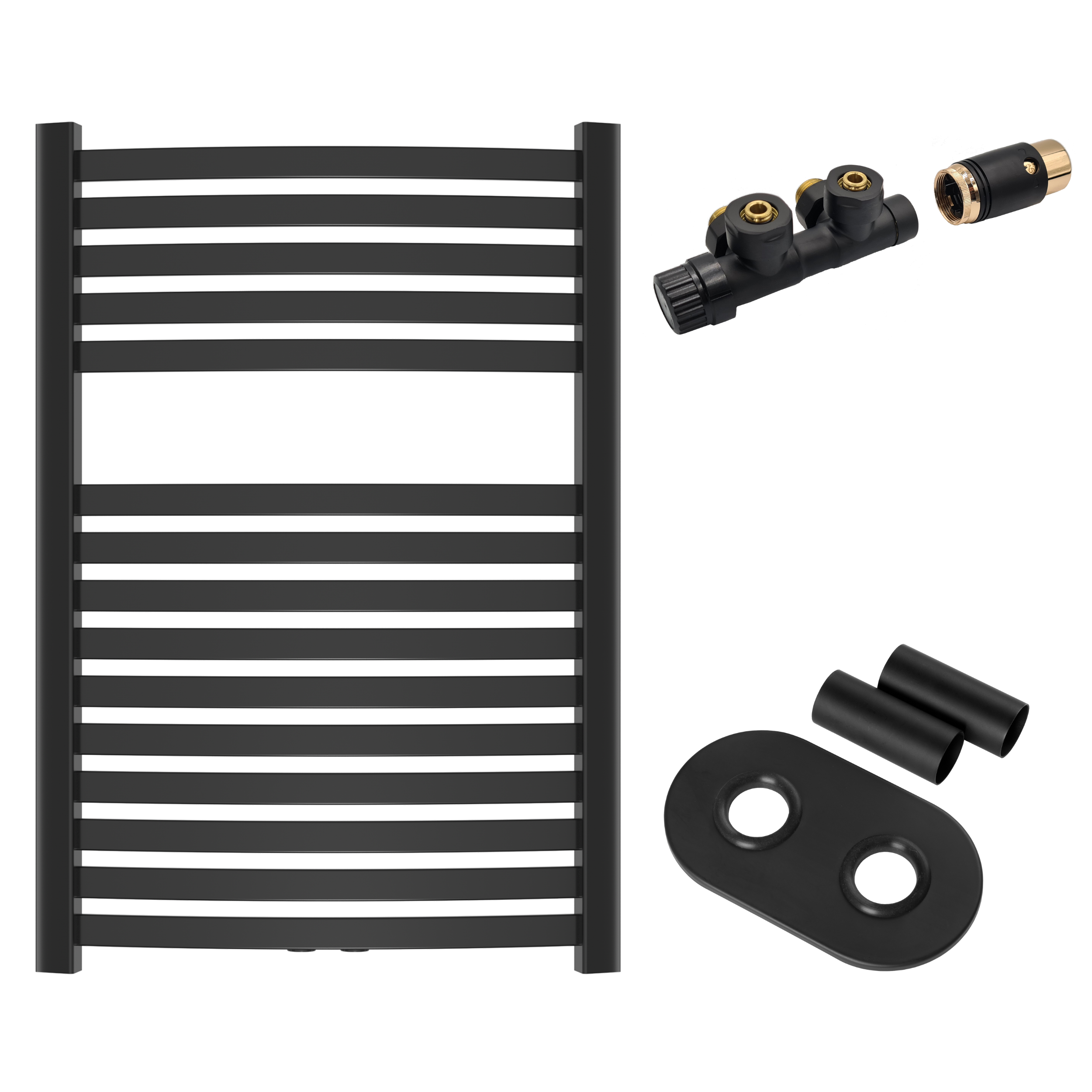 Grzejnik Łazienkowy Drabinka Kaloryfer do Łazienki 540x800 mm INVENA Czarny