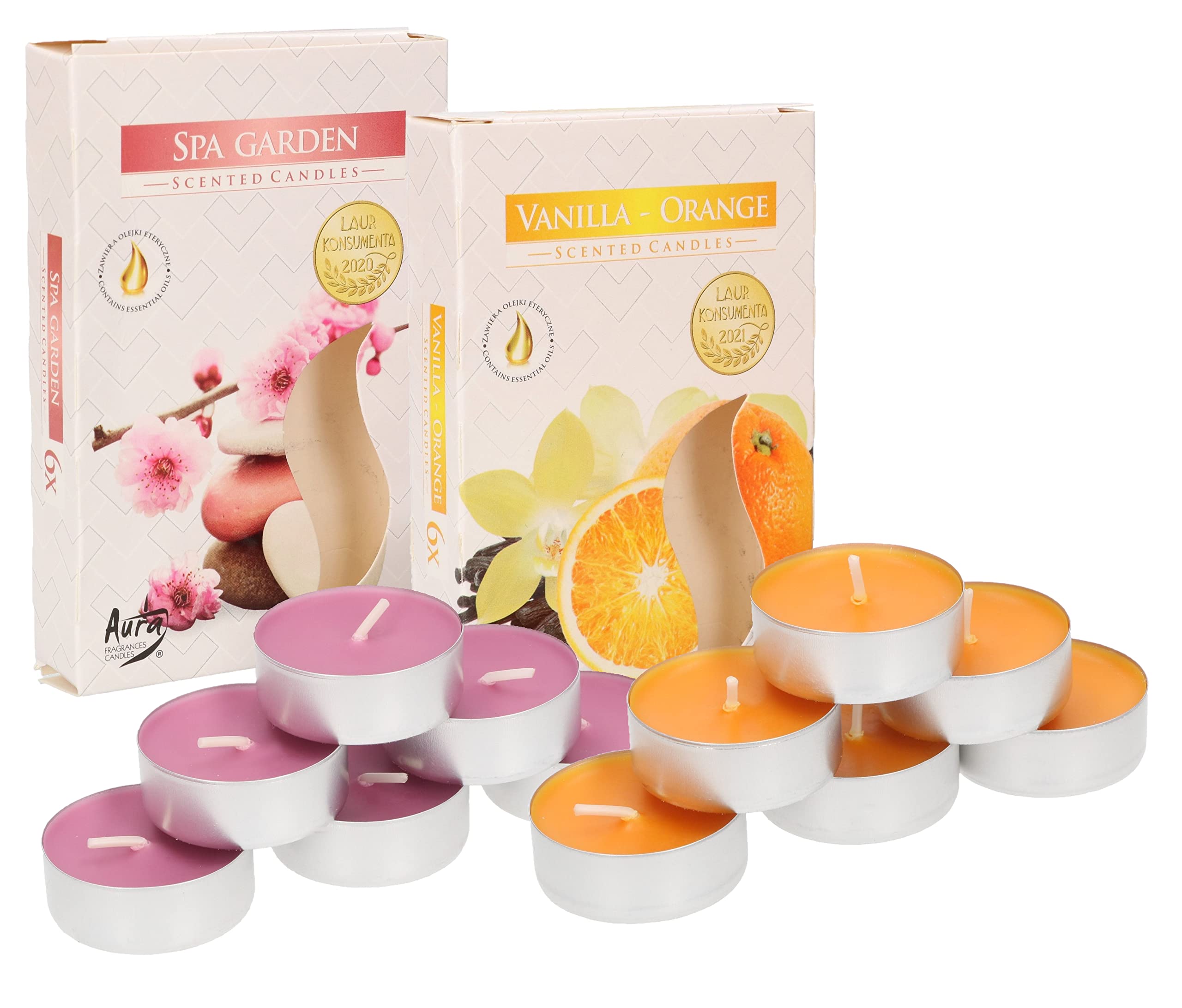 12x tealight podgrzewacze świeczki zapachowe wkład - KOTARBAU