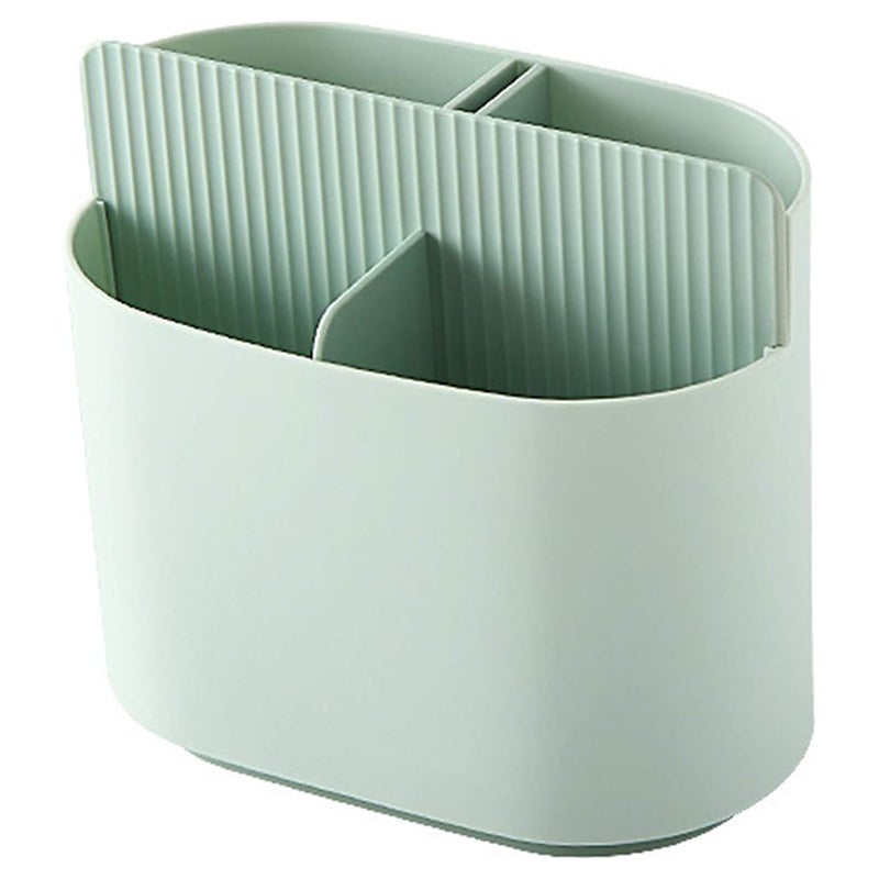 Jasnozielony ociekacz na przybory kuchenne, wielofunkcyjny stojak do przechowywania łyżek i widelców, ociekacz kuchenny