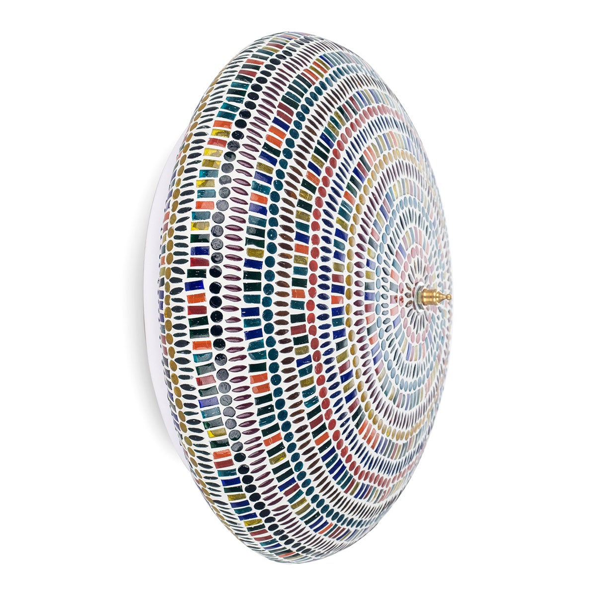 Lampe mosaïque bleue 22 x 22 x 44 cm