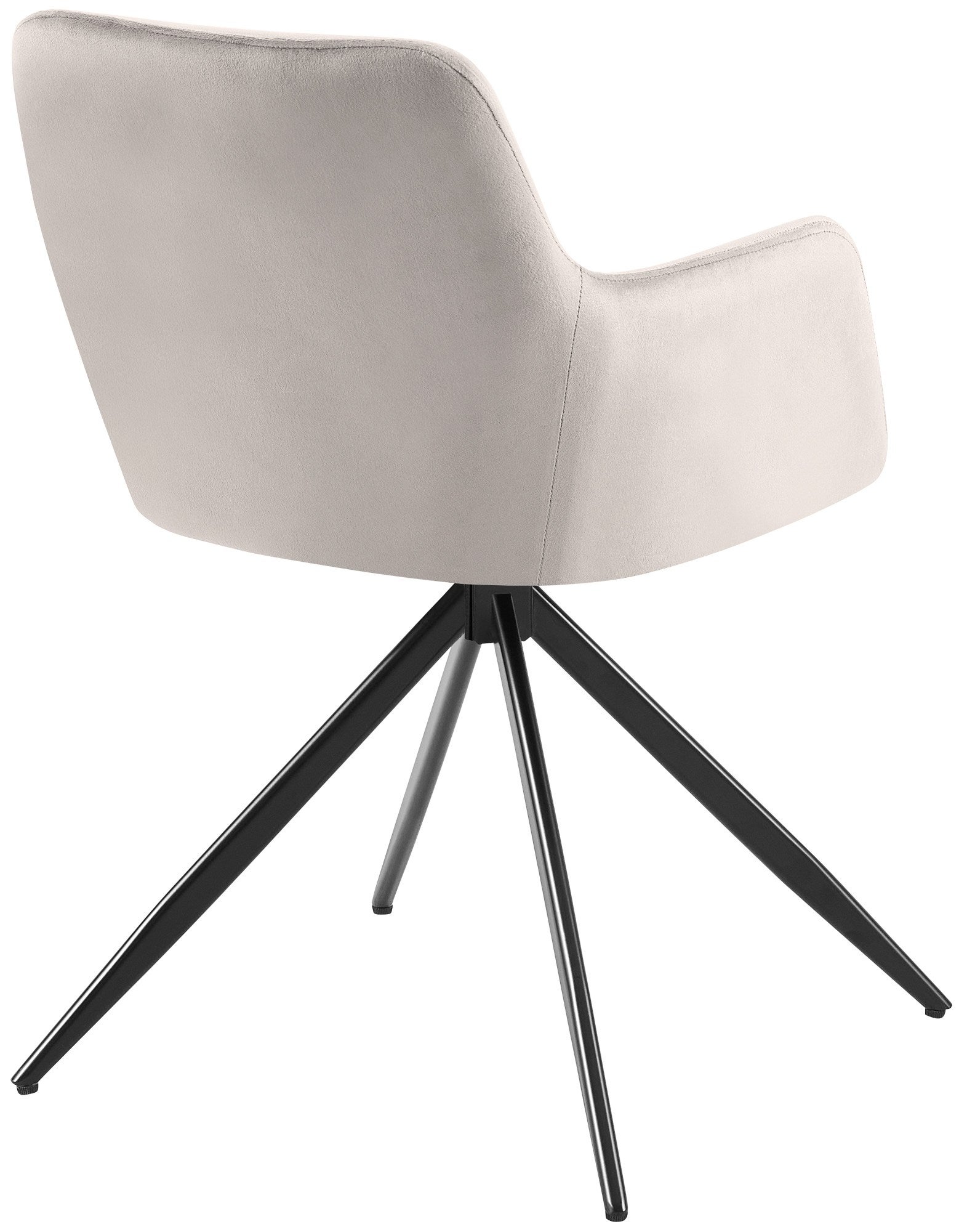 Sedia da pranzo in velluto grigio Olema - 3