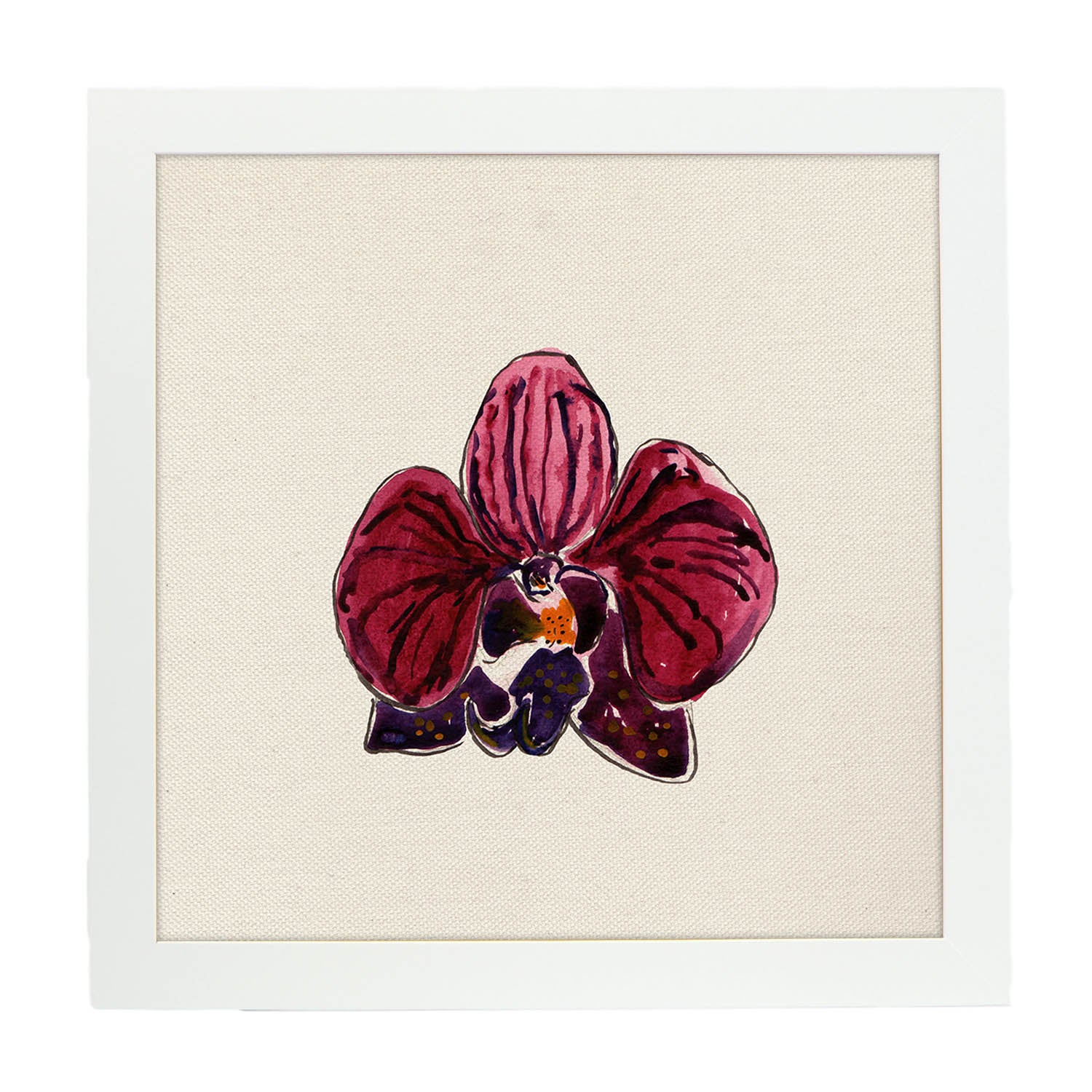 Affiche De Fleur Et De Nature. Offrez-moi Le Carré, Illustré De Dessins De Couleur. Cadre Noir - 2