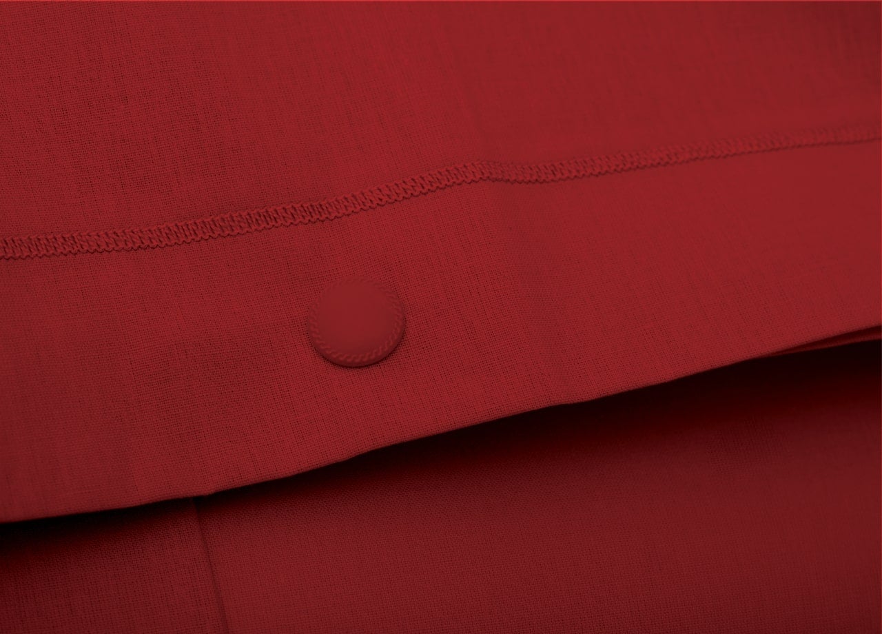 Coppia Federe Cuscino 50x80 Cotone Biologico 100% – Ipoallergeniche E Traspiranti – Morbide Tinte Unite (Rosso Chiaro)