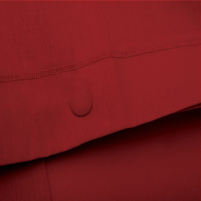 Coppia Federe Cuscino 50x80 Cotone Biologico 100% – Ipoallergeniche E Traspiranti – Morbide Tinte Unite (Rosso Chiaro)