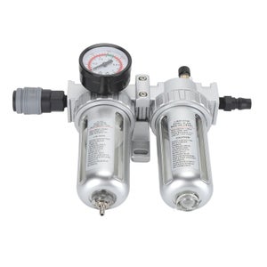Regolatore Di Pressione Per Compressore D'aria Da 1/4'' Con Manometro, Max 175 PSI, In Plastica, Zinco E Rame