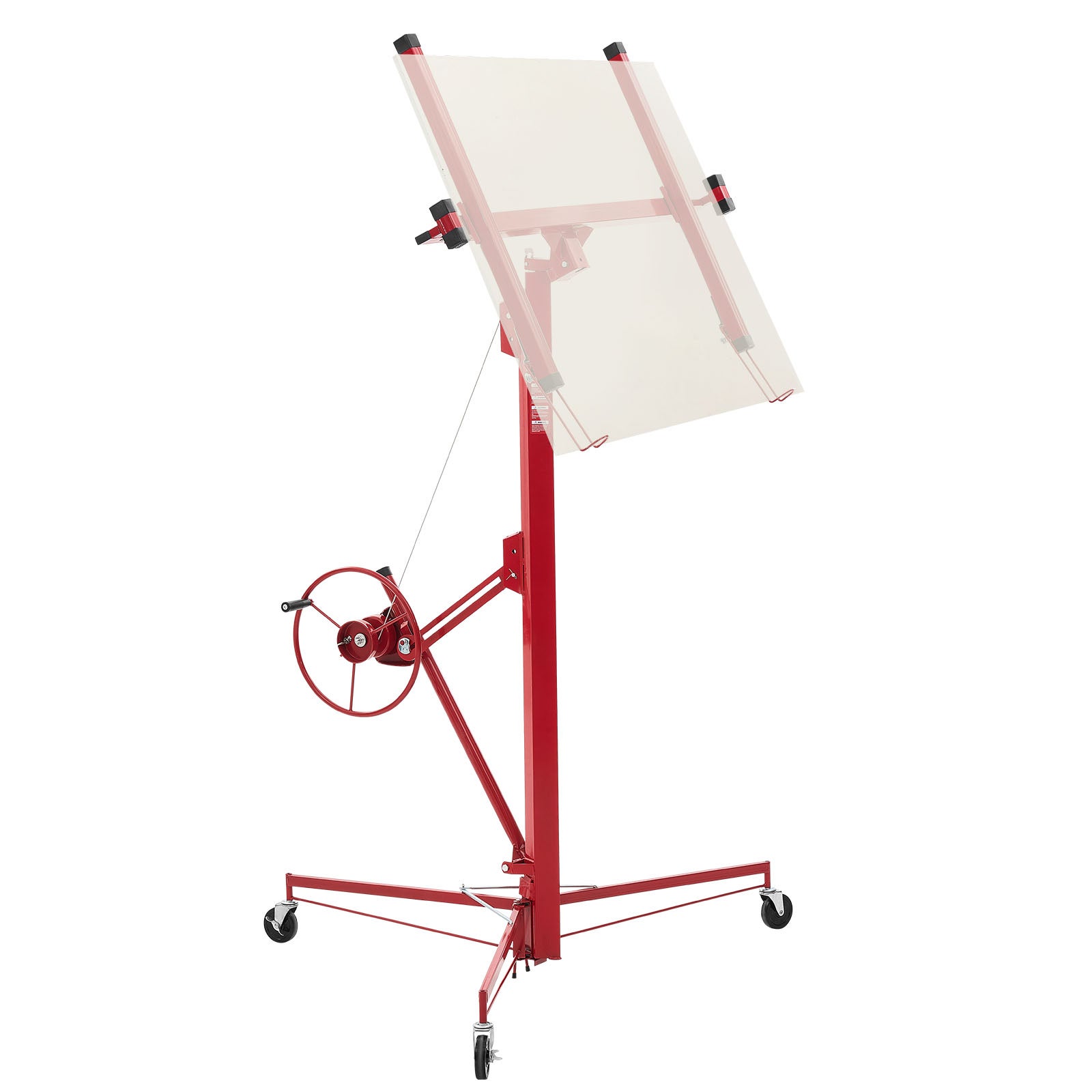 Lăveză Placă VEVOR 4,88 m, Panou Perete Uscător, Încărcare 68 kg, Braț Telescopic Reglabil 1,2-2,9 m, pentru Montaj de Plafon sau Pe Pereți, Roșu