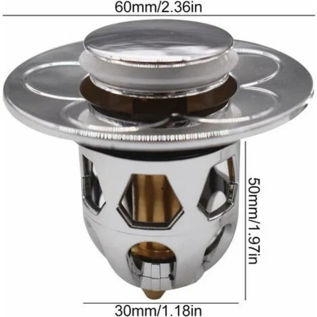 Filtro di scarico Pop-Up in acciaio inossidabile tappo universale per lavabo da bagno raccoglore per capelli filtro per lavabo tappo di scarico per lavabo 13 Filtro di scarico Pop-Up in acciaio inossidabile tappo universale per lavabo da bagno raccoglore per capelli filtro per lavabo tappo di scarico per lavabo 13