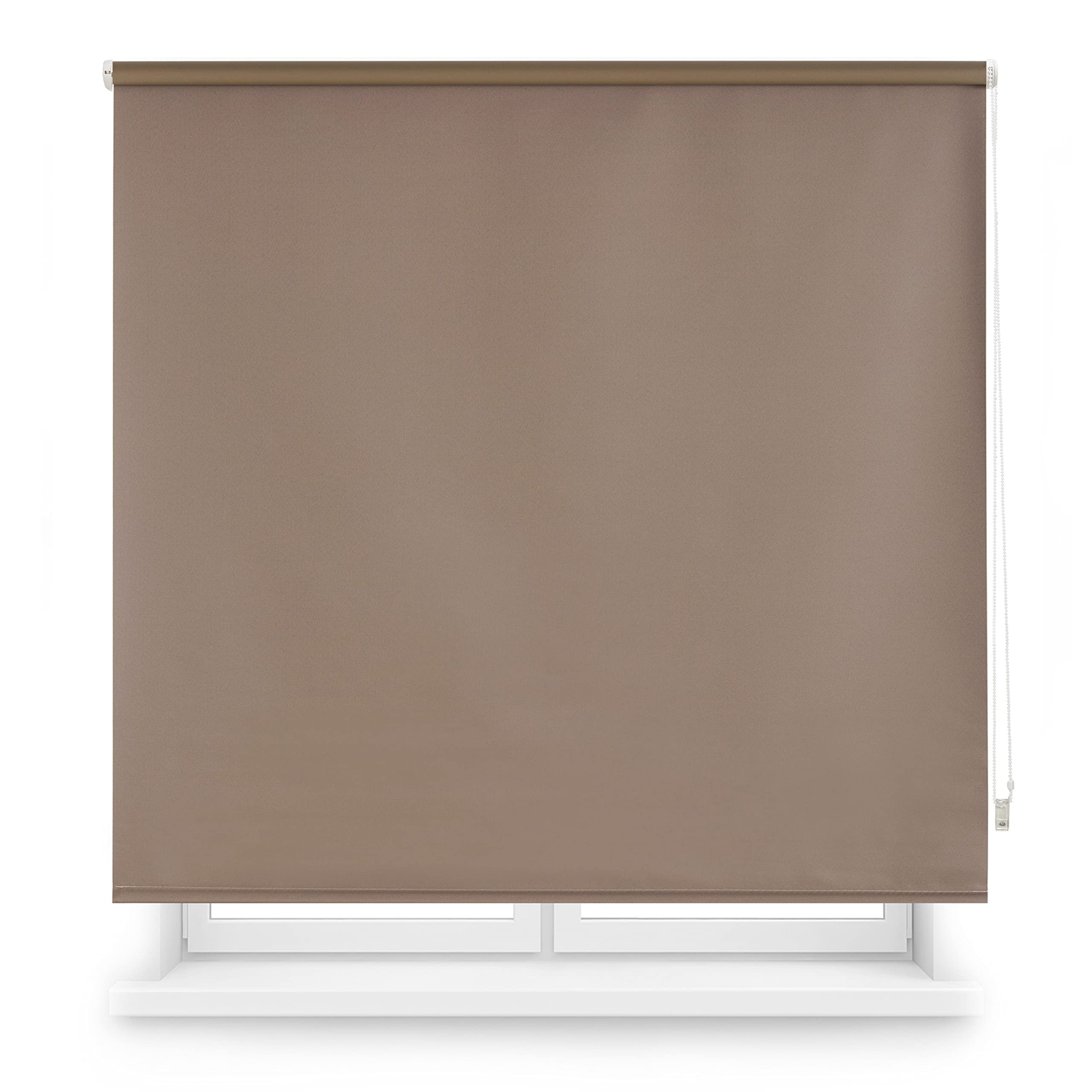 Blindecor | estor enrollable opaco liso - medidas estor: 120x175 - medidas tela estor: 117x170 - estor marrón