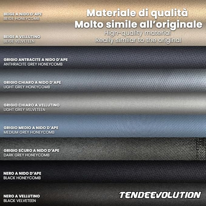 Kit Riparazione Tessuto Cielo Auto - Vellutino Grigio Chiaro Con 1 Colla a Pennello - Misura 1,50 x 2 m - Adatto anche per Pannelli Portiere e Pantoni - 2