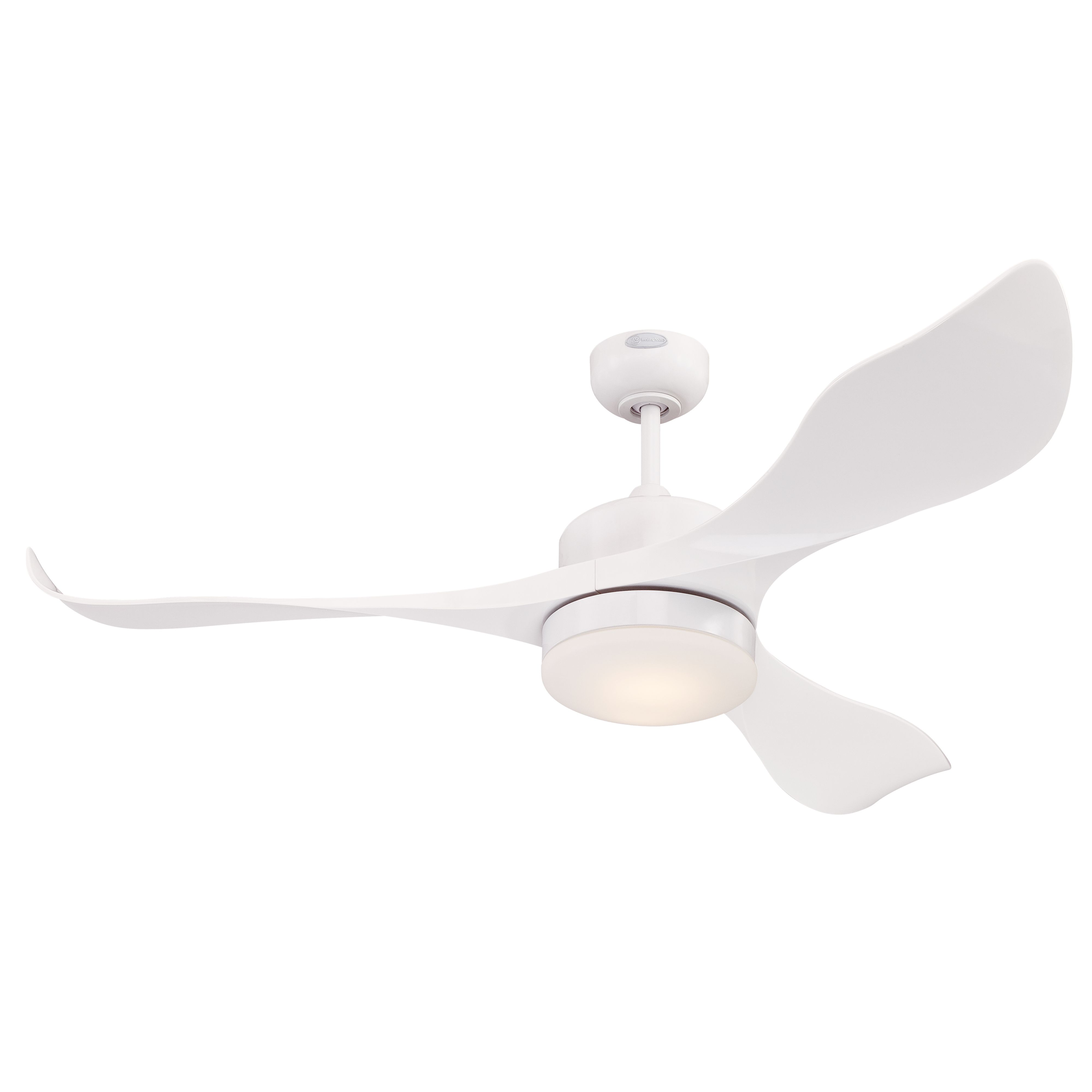 Ventilateur De Plafond Westinghouse Pierre 132cm Blanc Avec Télécommande Et Lumière LED