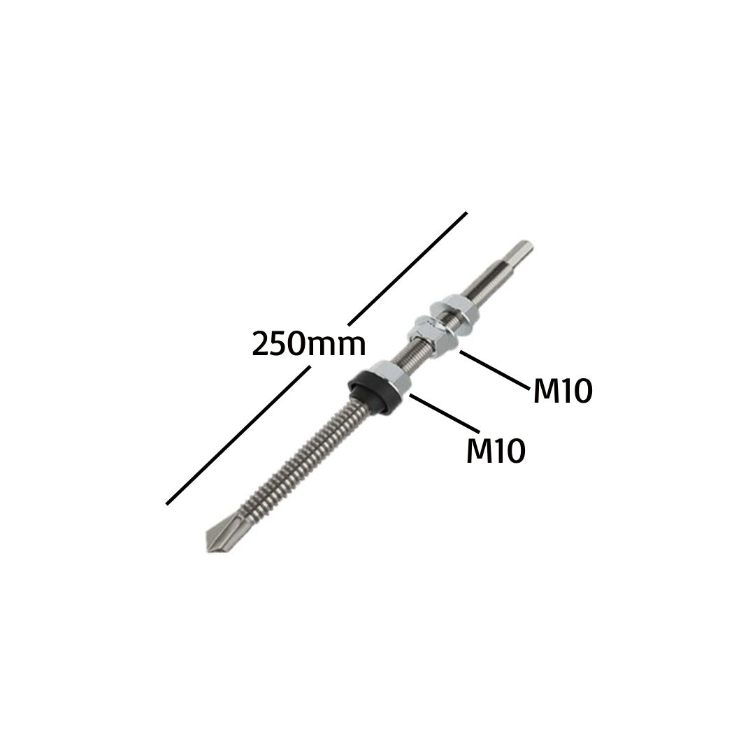 Rosca de chapa metálica do parafuso de suspensão M10 X 250 Sw 50 unidades - 2