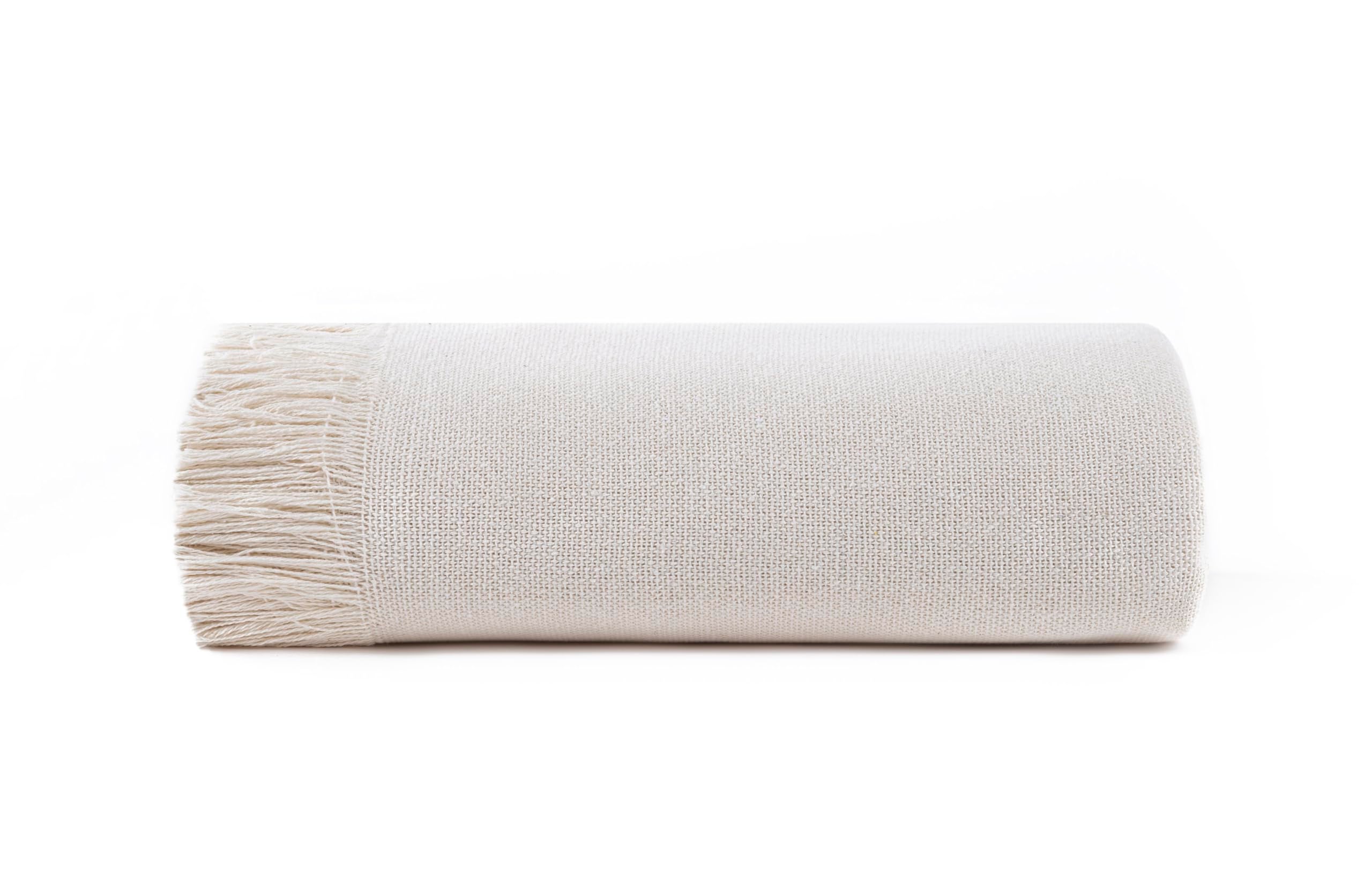 Todocama, Copriletto multiuso per divano, coperta in pile, plaid per letto, copriletto, prodotto in Spagna, in tinta unita (230 x 260 cm, panna) - 4