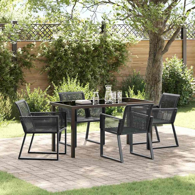 Set da Pranzo per Giardino 5 pcs Grigio vidaXL | Leroy Merlin Set da Pranzo per Giardino 5 pcs Grigio vidaXL | Leroy Merlin