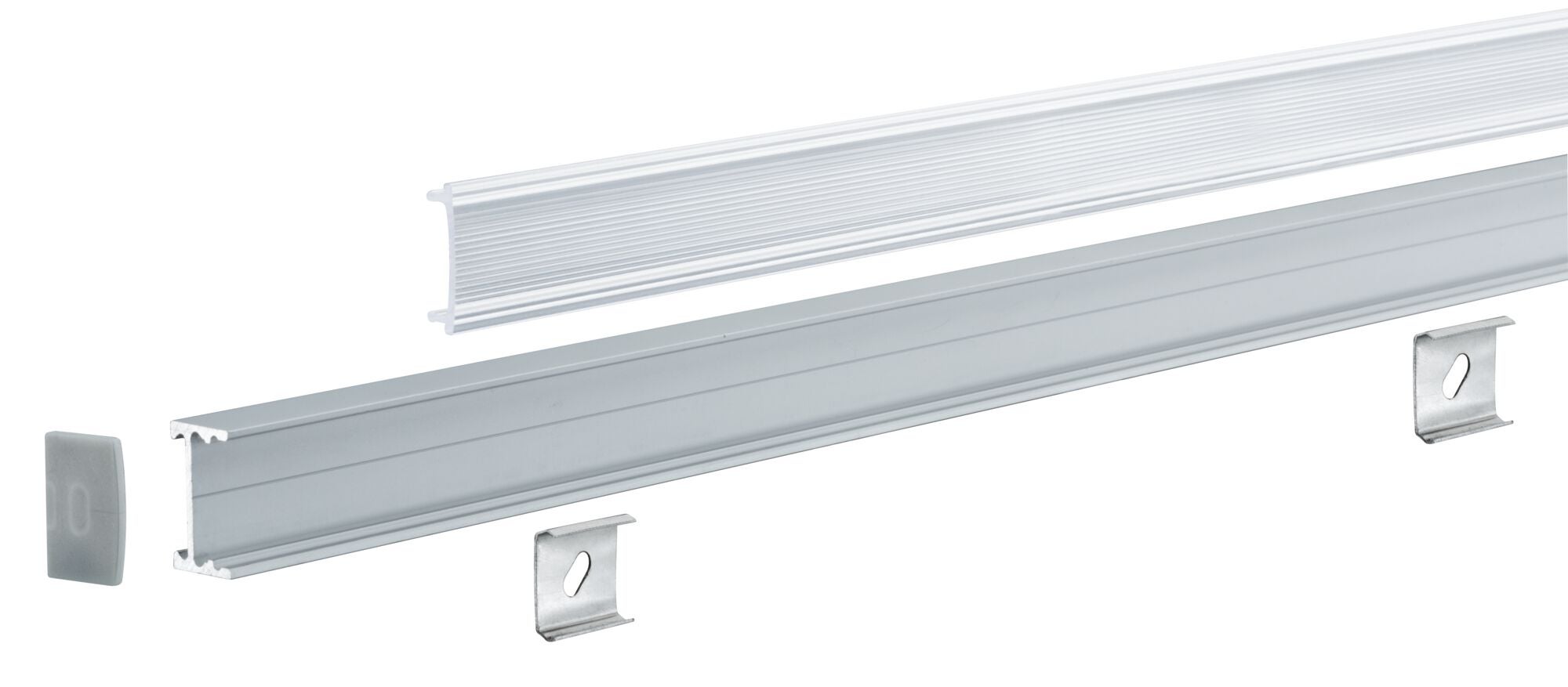 Profilé de strip LED Square 2m Alu, Satiné - 2