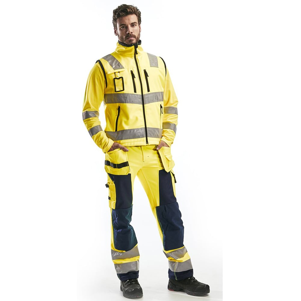 Gilet Sans Manches Haute Visibilité Softshell Result - Bandes Réfléchissantes Imperméable