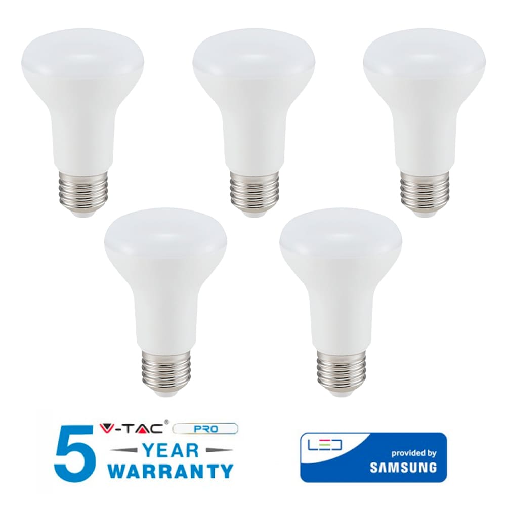 LAMPADINE LAMPADINA LED E27 8 W WATT LUCE FREDDA SAMSUNG V-TAC 5 PEZZI ...