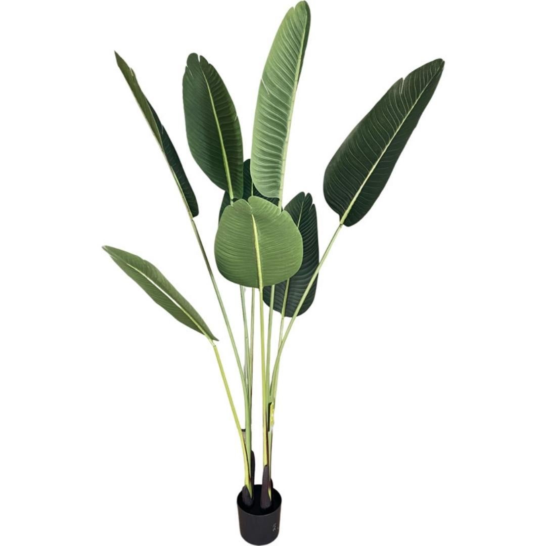 Planta Artificial Tropical, Ave del Paraíso Strelitzia 160cm. Gran Realismo con Maceta para Decoración Interior Salón Hogar y Oficina - 6
