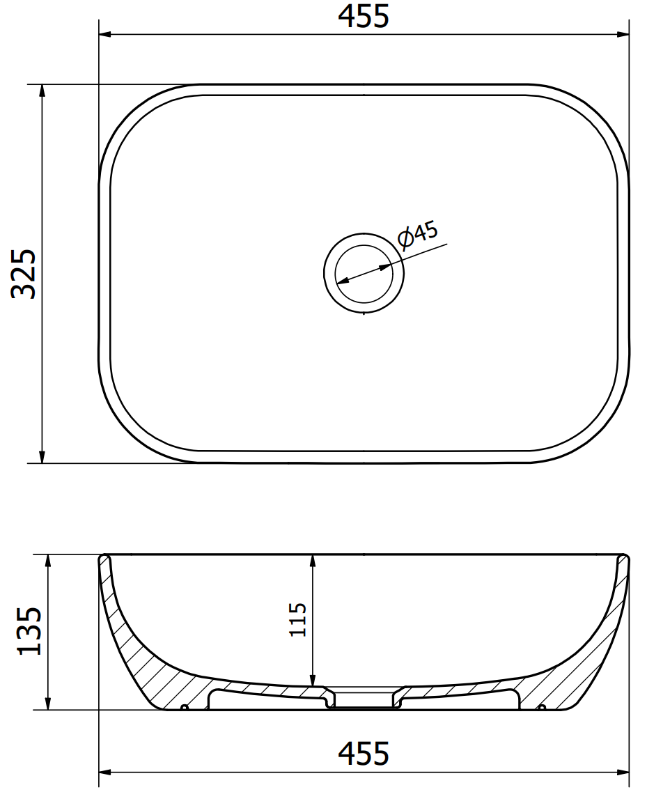 Mexen Rita Umyvoar Pe Blat 45 x 32 cm, Alb/Negru Model - 21084586 ...