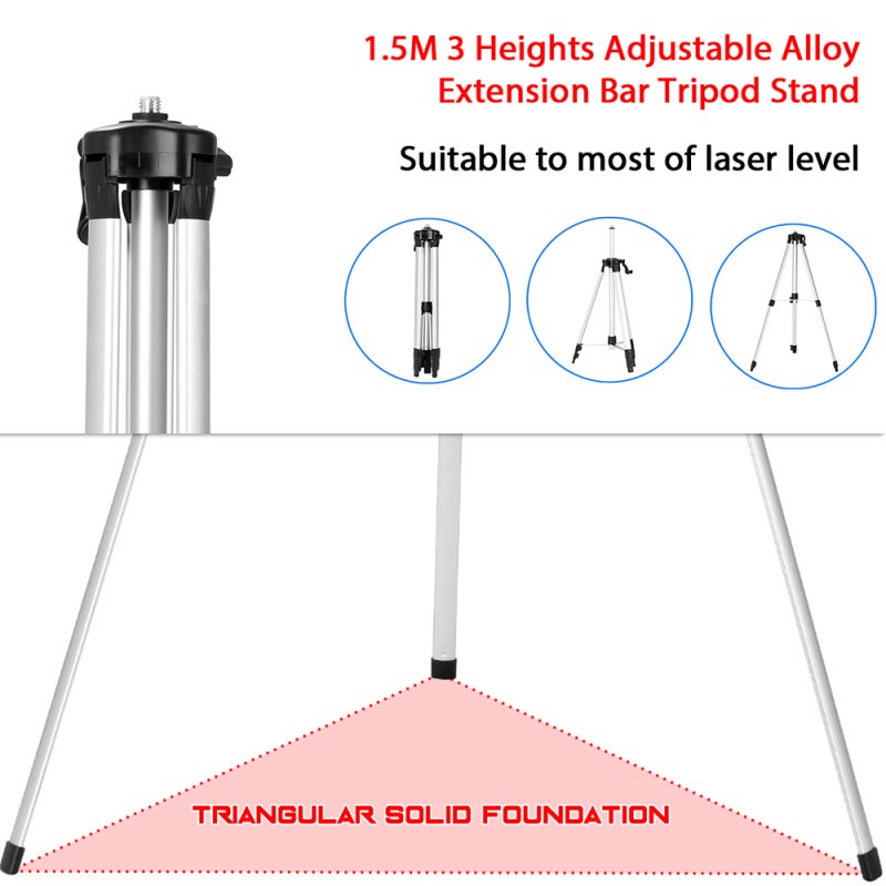 livello laser,Livella laser a 16 linee con luce verde, autolivellante, portata di 48 metri, due batterie e caricabatterie - 4
