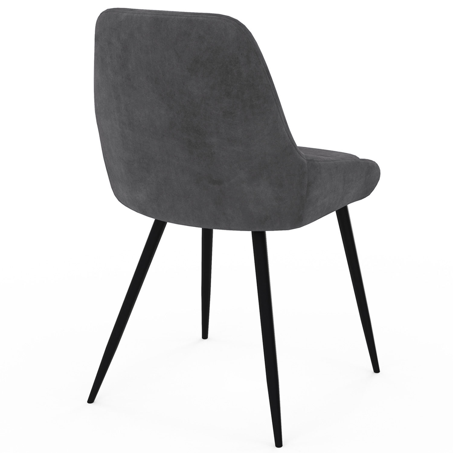 Lot de 6 chaises THALYA en velours gris foncé avec accoudoirs - 5