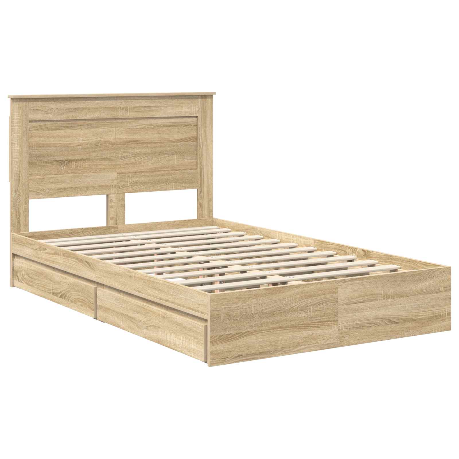 Lit de Rangement Chêne 120 x 200 cm Bois d'ingénierie - 4