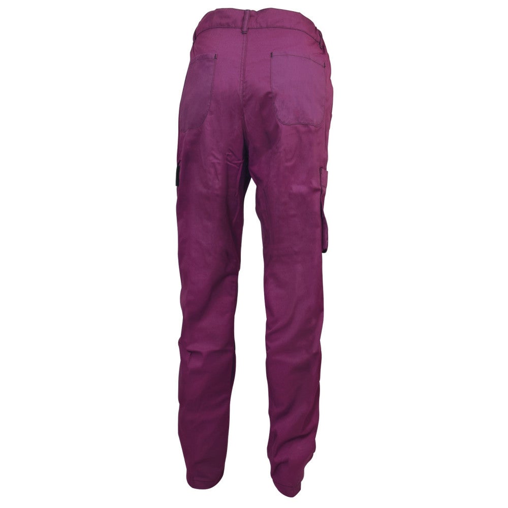 Pantalon de Travail Femme Violet et Noir - Fashion Sécurité - Résistant, Confortable et Tendance - Bricolage et Jardinage - 48 - Taille 48 - 3
