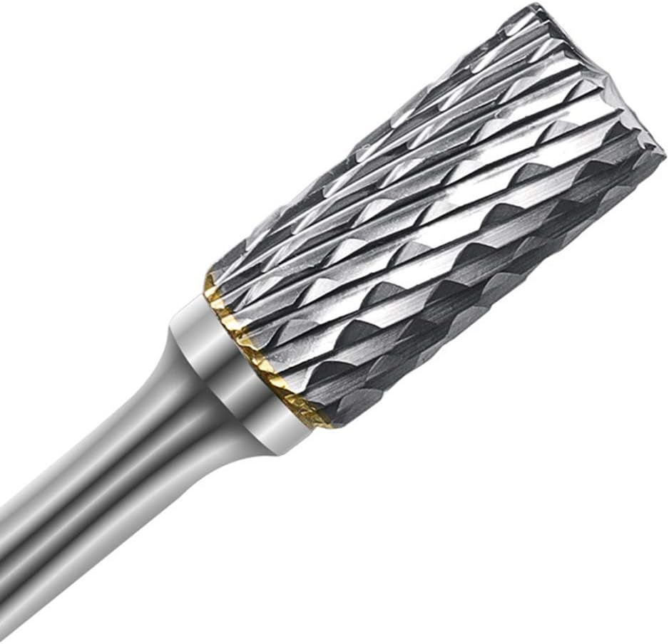 1 szt. Frezy obrotowe z podwójnym cięciem, węglik wolframu, szlifierka kątowa, trzpień 6 mm, głowica cylindryczna 12 mm,frezy obrotowe do grawerowania