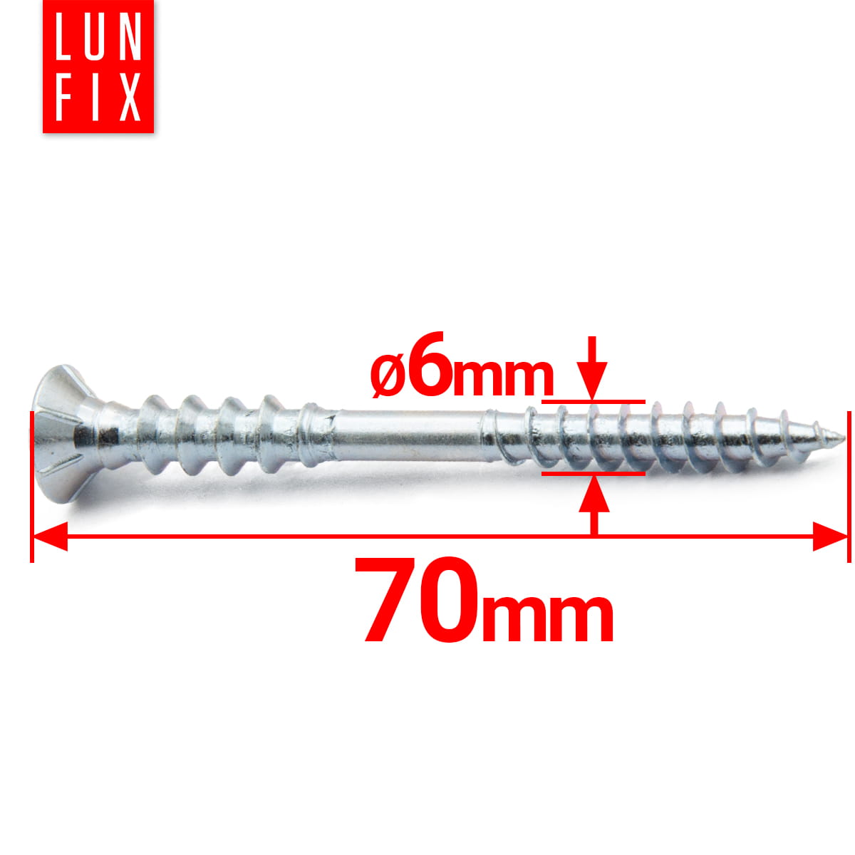 Wkręty dystansowe regulacyjne 6x70mm 100szt. - 2