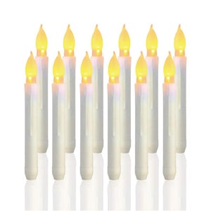 12 Candele LED Fluttuanti Con Telecomando – Luce Calda Tremolante – Impermeabili Per Halloween E Natale