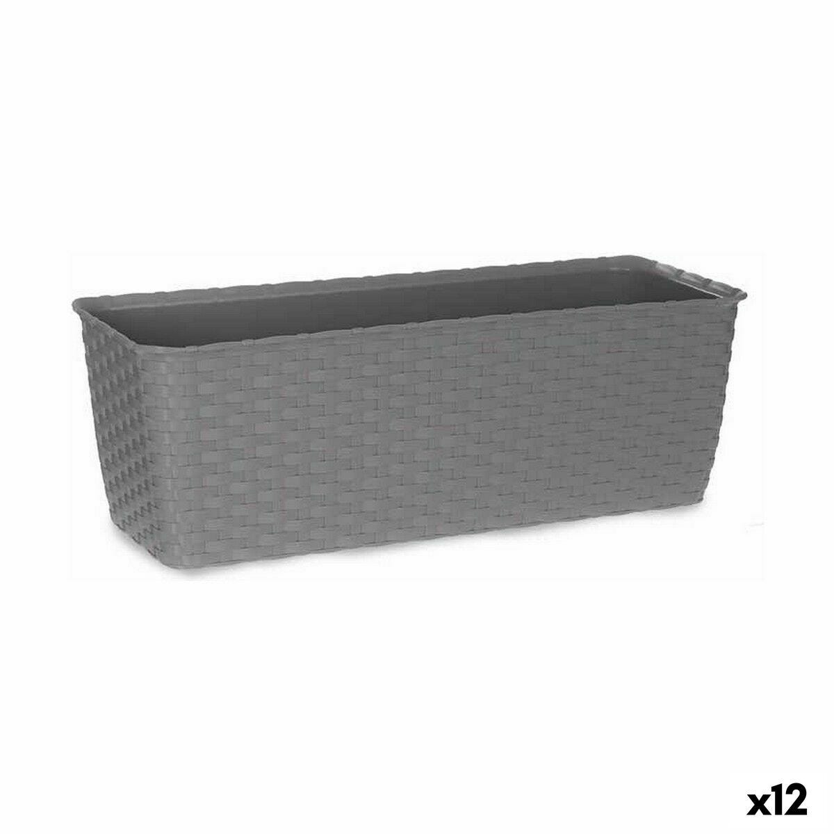 Bellissima ciotola per piante da piantare, rettangolare, in plastica/ plastica, resistente all'inverno (piccola: 30 x 30 x 15 cm, antracite Bellissima ciotola per piante da piantare, rettangolare, in plastica/ plastica, resistente all'inverno (piccola: 30 x 30 x 15 cm, antracite