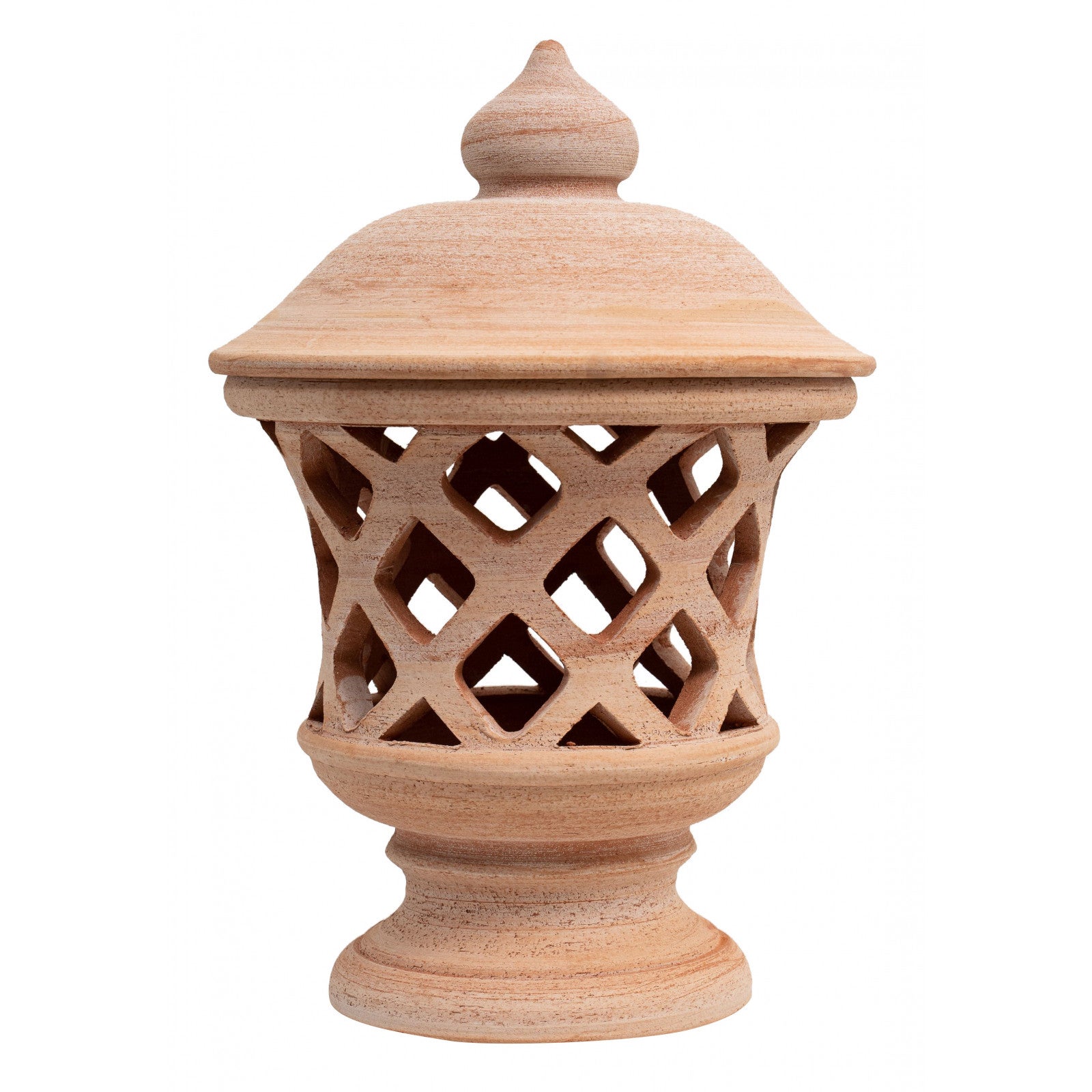 Biscottini  Farol De Jardín, Portavelas De Terracota Hecho A Mano, Faroles De Exterior 30X46 Cm , Leroy Merlin