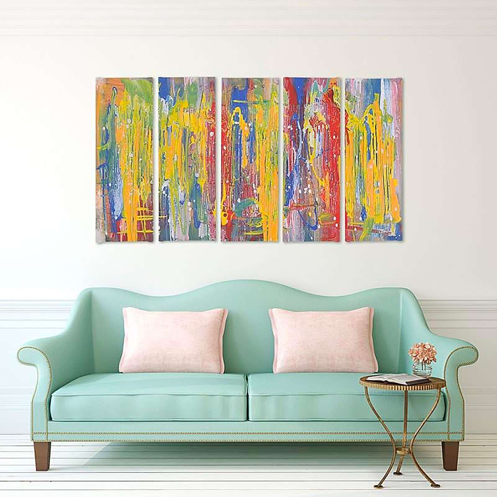 Tableau peintures abstraites - 100 x 70 cm - 4